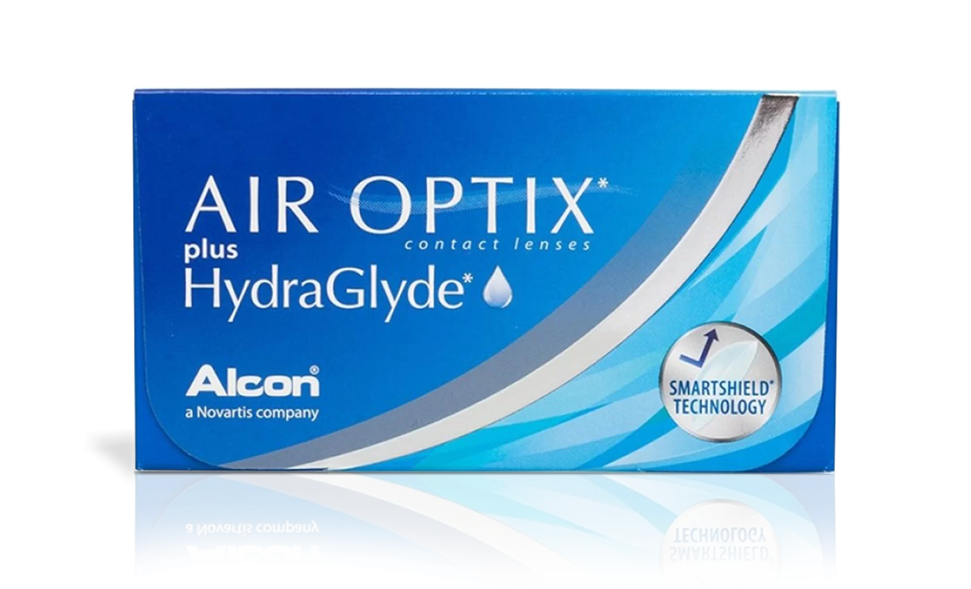 עדשות מגע AIR OPTIX PLUS HYDRAGLYDE חודשיות - 6 יחידות	